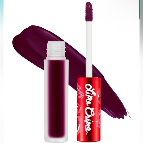 SCANDAL | Lime Crime Velvetines Liquid Matte Lipstick _ Vegan - Deep Rich Plum - Picture 1 of 6